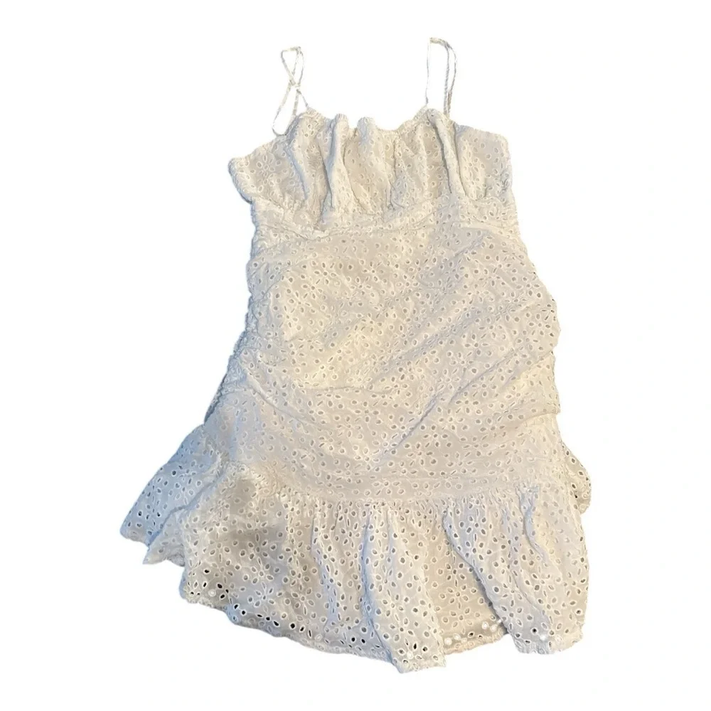 White Crochet Dress Girls Large festival, graduation, vacation, party, cruise